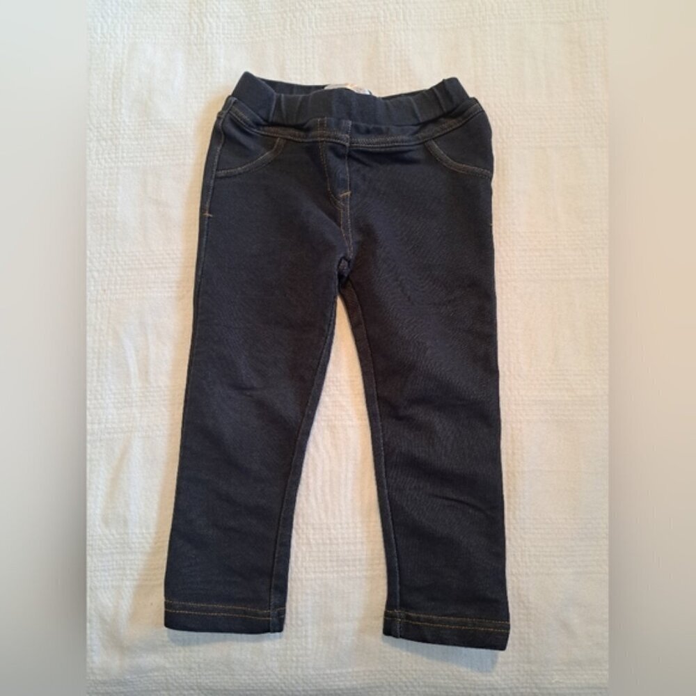 Deux par deux girls 24 months leggings jean look, 2 back pockets, EUC